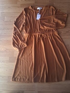 Lucky Brand NWT Ladies Dress, Brown, Sz L,